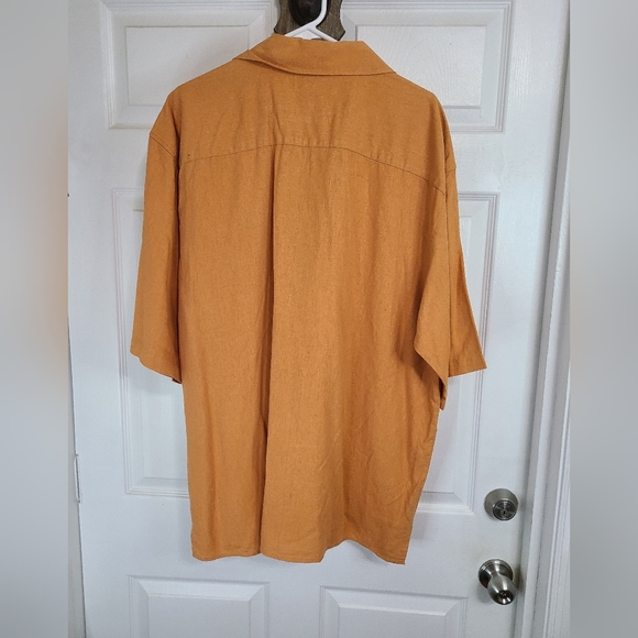 Trust Men's Short Sleeve Button Down Shirt, Size XXL, Color: Orange - Picture 7 of 10